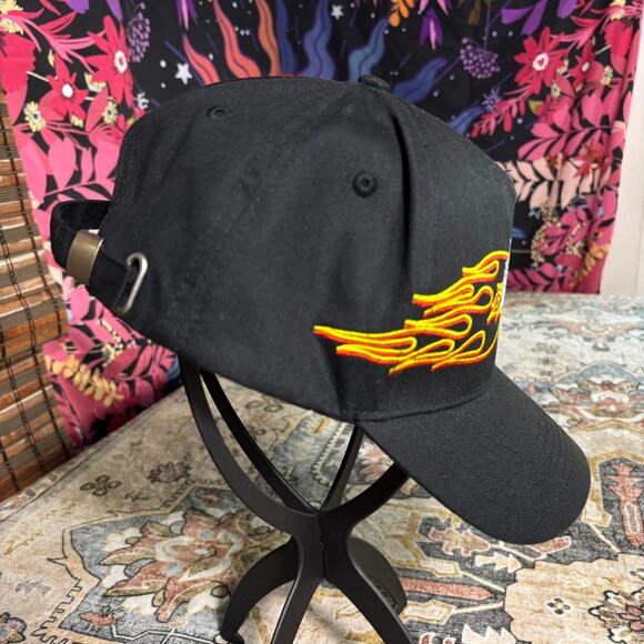 Darc Sport Wolves Hat Black Wolf Flame Embroidered baseball Cap Hat 90s Punk - Picture 2 of 8